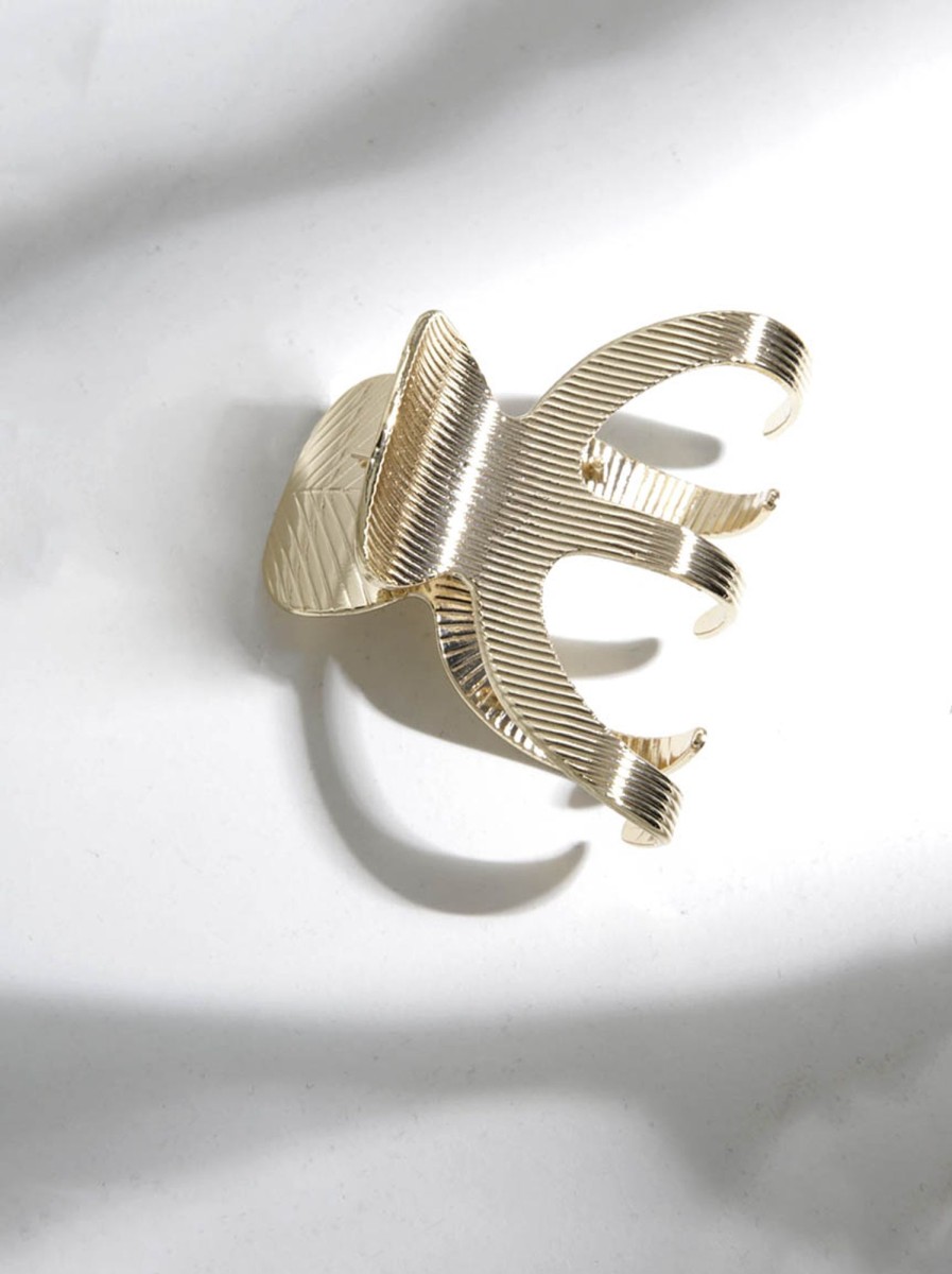 Women KISMET Hair Accessories | Gold Metal Claw Clip