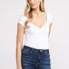 Women GUESS T-Shirts & Tanks | Nataly Sweetheart Neck Top