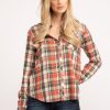 Women kismet Shirts & Blouses | Alexis Plaid Button Front Shirt