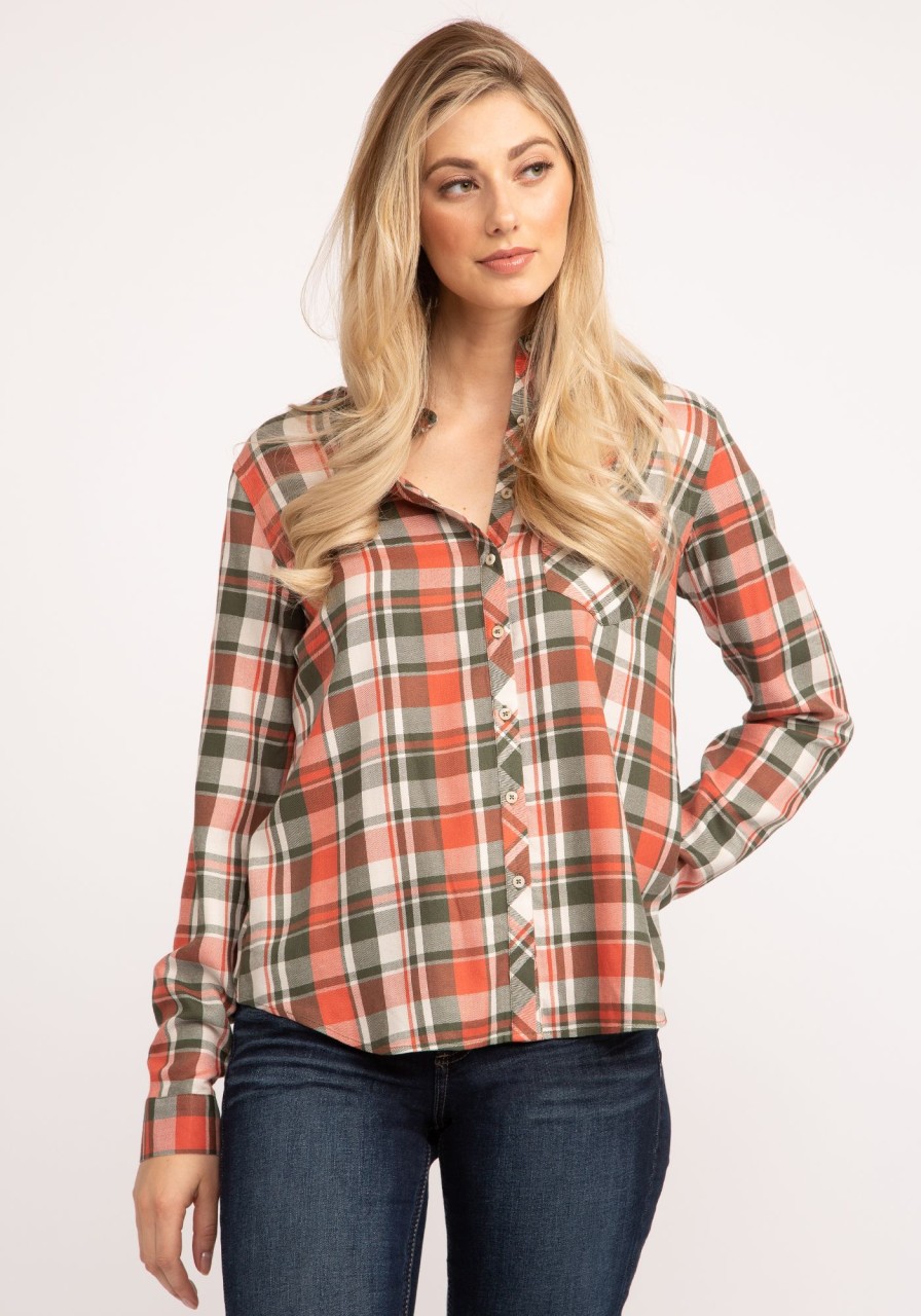 Women kismet Shirts & Blouses | Alexis Plaid Button Front Shirt