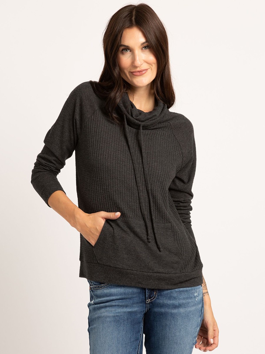 Women kismet T-Shirts & Tanks | Cammi Cowl Neck Long Sleeve Tee