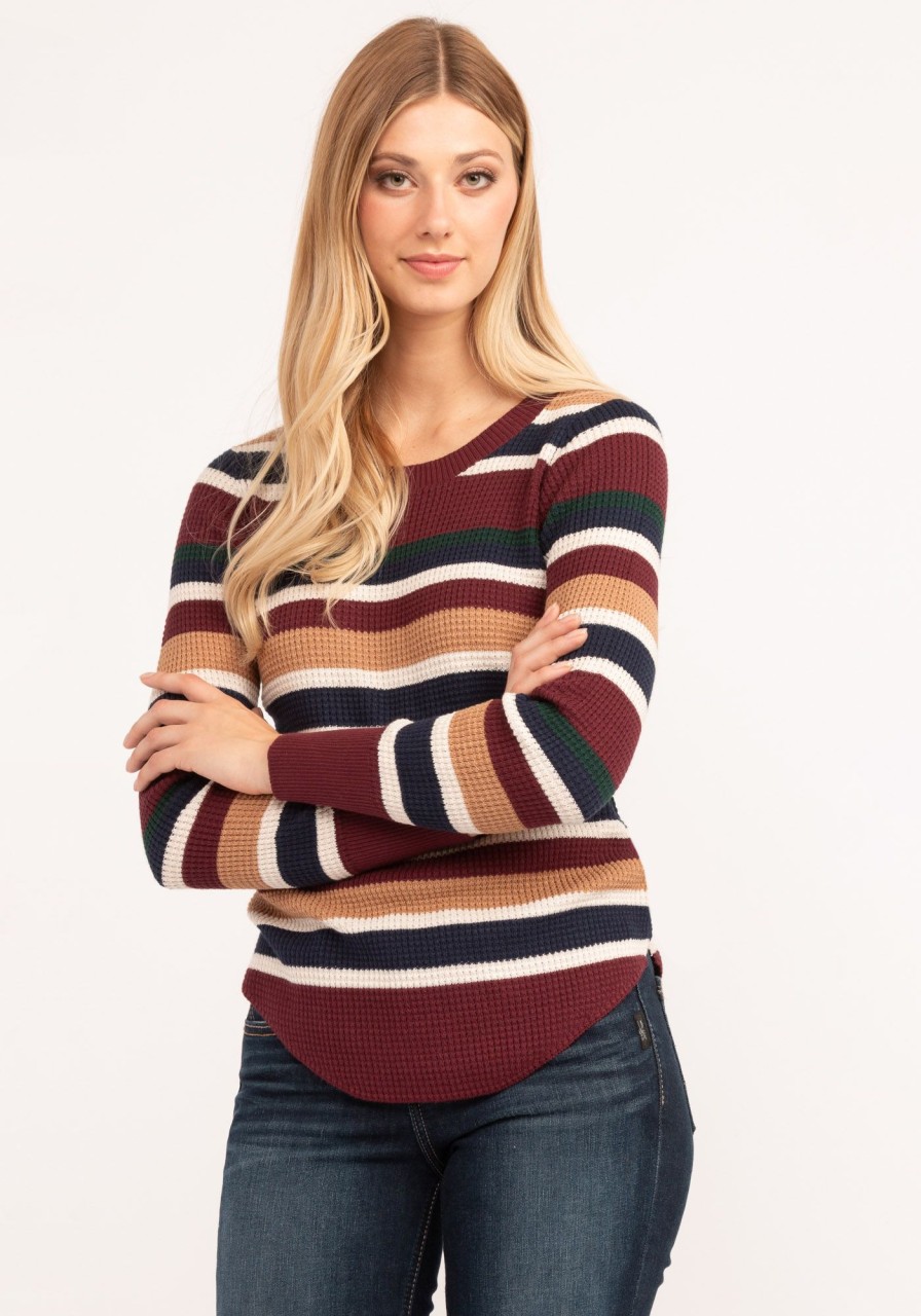 Women KISMET Sweaters & Cardigans | Waffle Crew Neck Sweater