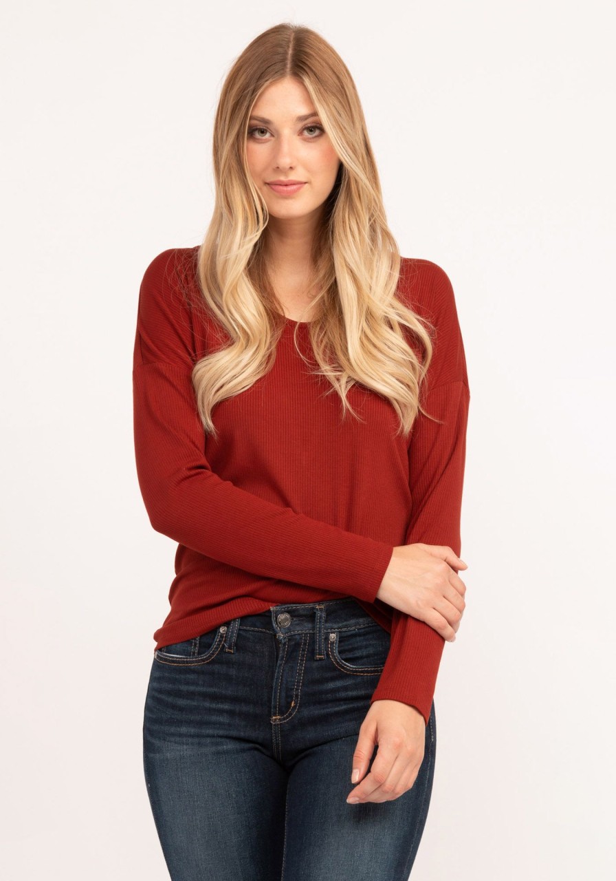 Women kismet T-Shirts & Tanks | Luna Crochet Back Long Sleeve