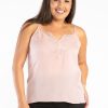 Women KISMET Shirts & Blouses | Odette Lace Neck Satin Cami