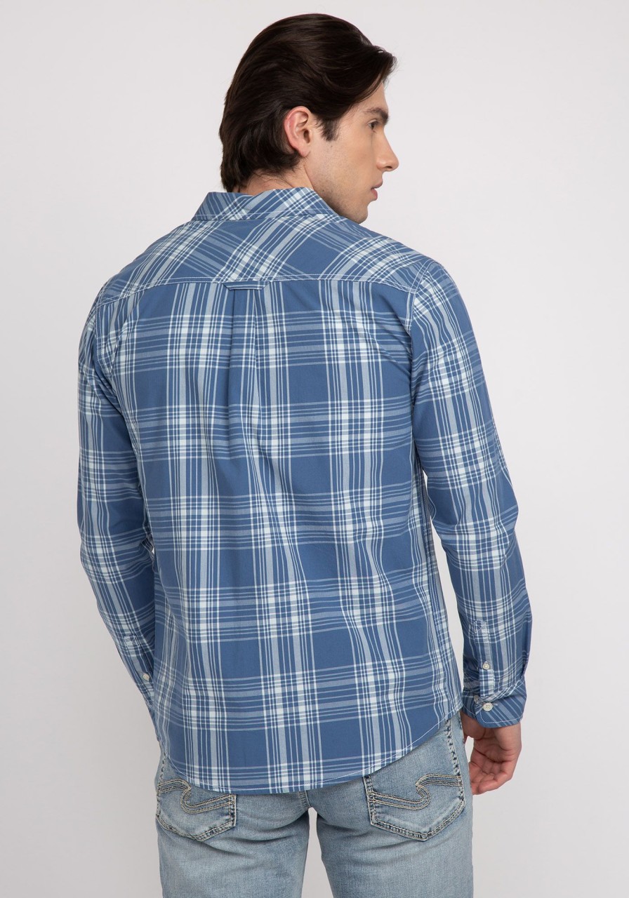 Men DISTILLERY Shirts | Liam Pocket Long Sleeve Shirt