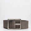 Men silver Belts | Men'S Belt With Nubuck Leather