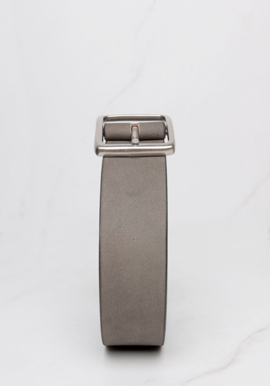 Men silver Belts | Men'S Belt With Nubuck Leather