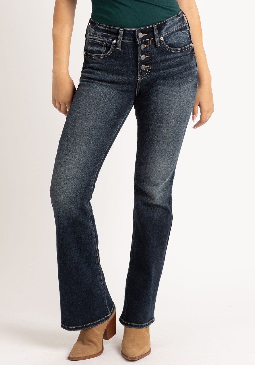 Women SILVER Bootcut Jeans | Suki Midrise Bootcut