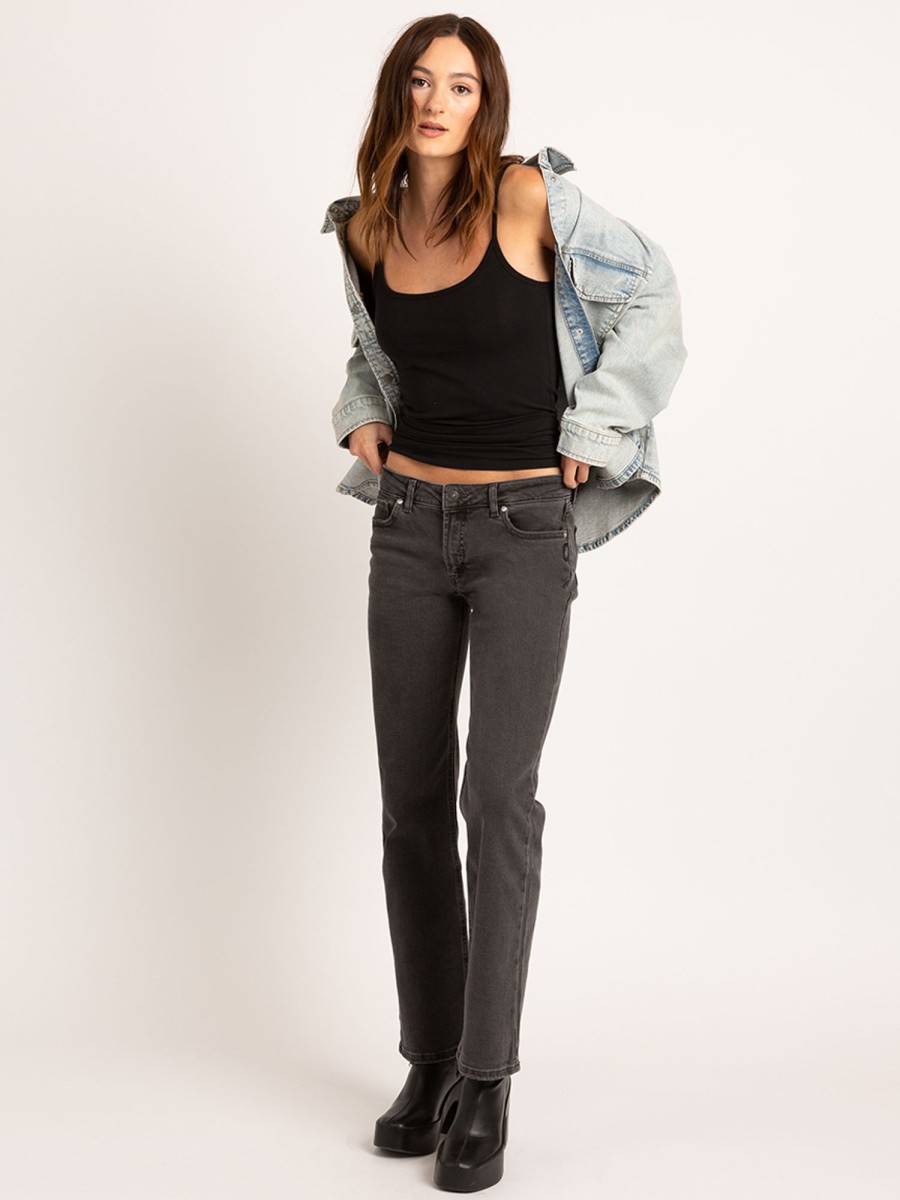 Women SILVER Bootcut Jeans | Black Be Low Bootcut Jean