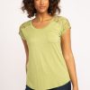 Women kismet T-Shirts & Tanks | Tracee Lace Insert Short Sleeve Tee