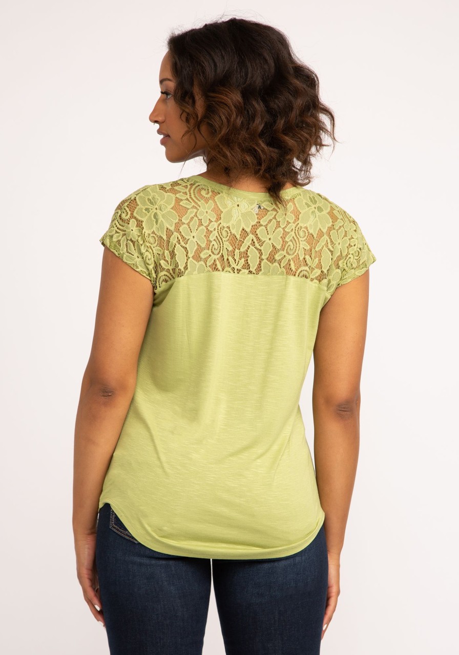 Women kismet T-Shirts & Tanks | Tracee Lace Insert Short Sleeve Tee