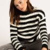 Women KISMET Sweaters & Cardigans | Solstice Mock Neck Striped Popover