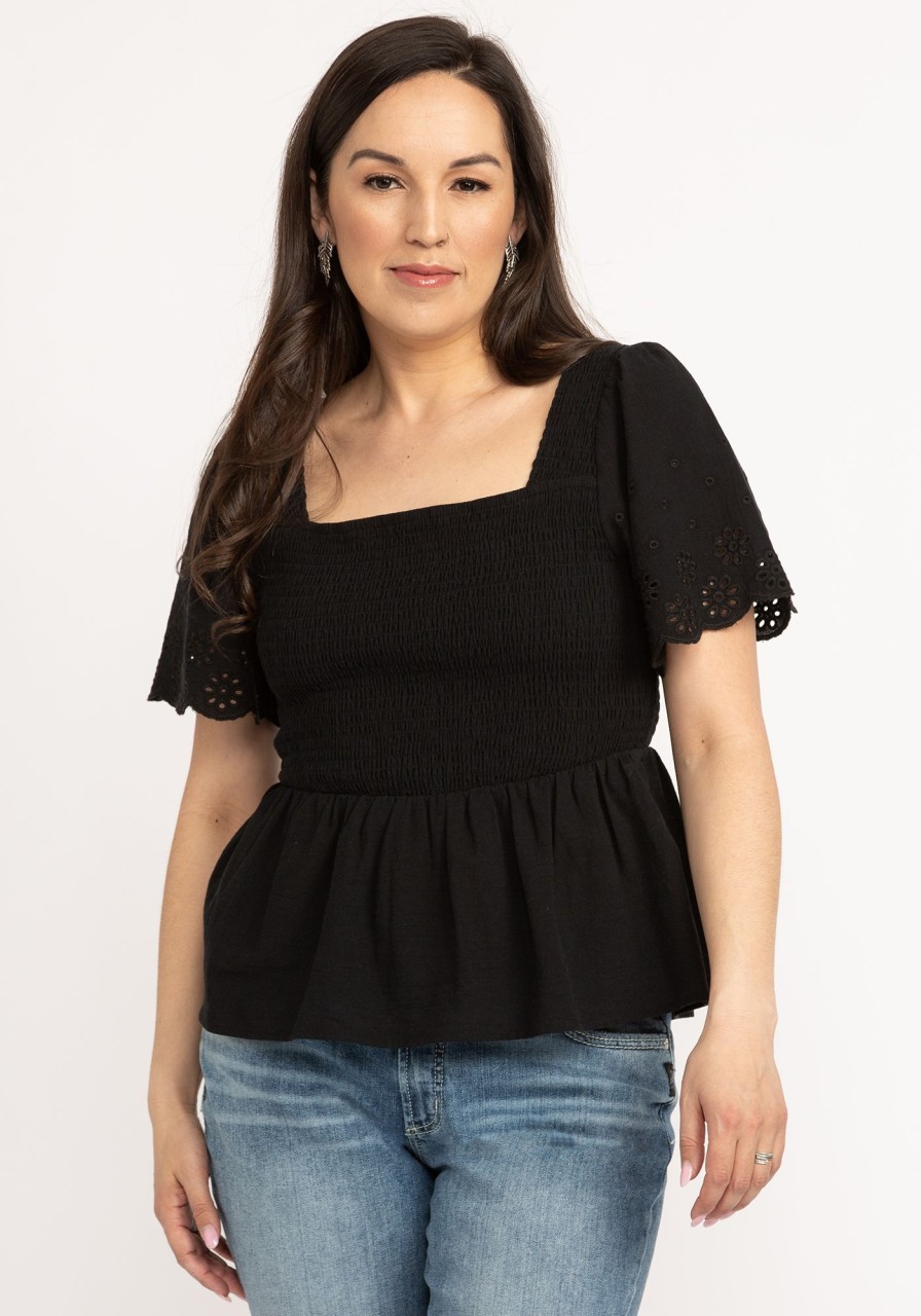 Women kismet Shirts & Blouses | Amidala Eyelet Sleeve Peplum