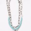 Women kismet Jewellery | Anklet 2 Layer With Blue Details