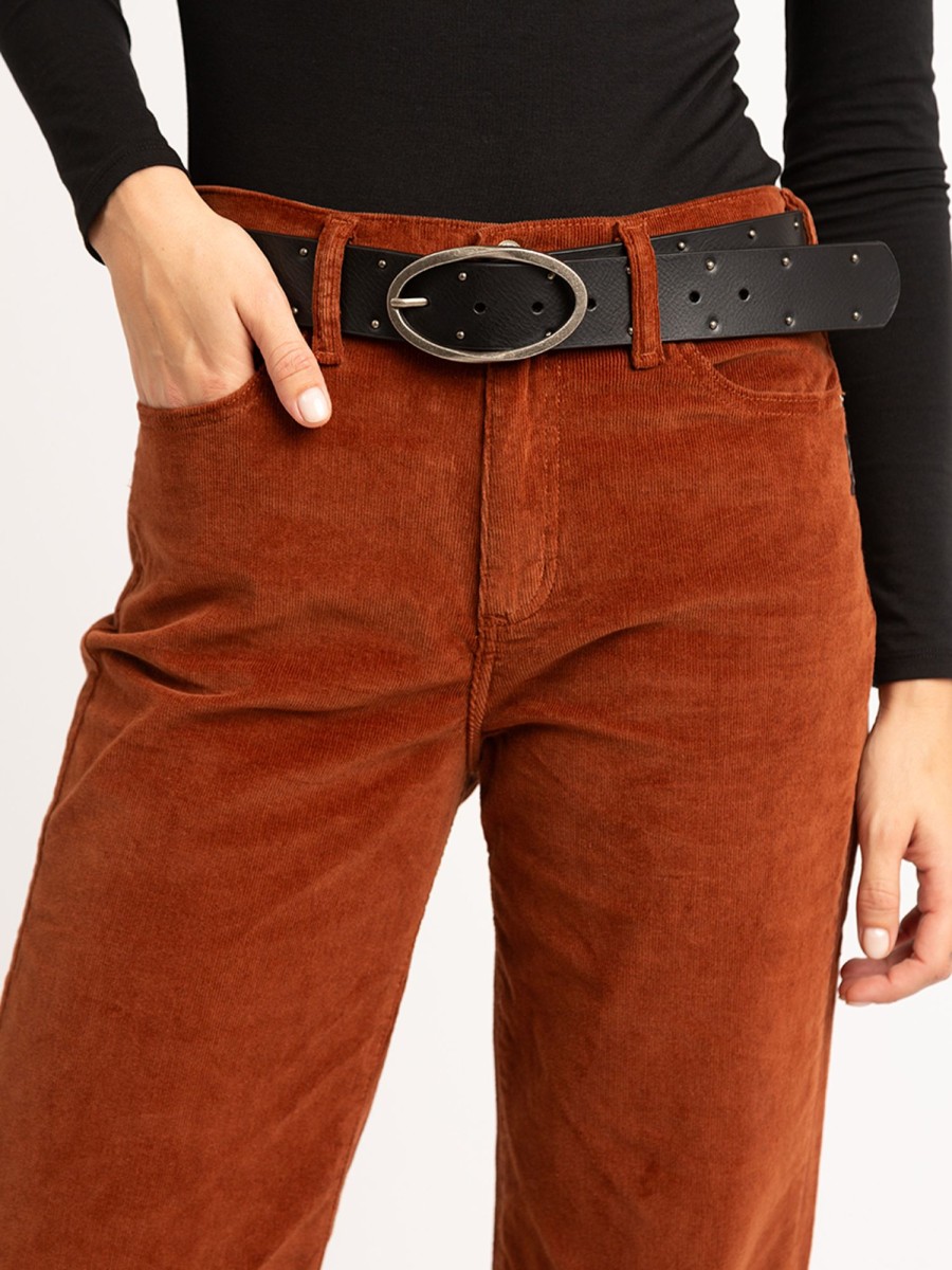 Women SILVER Belts | Women'S Leather Belt With Studs