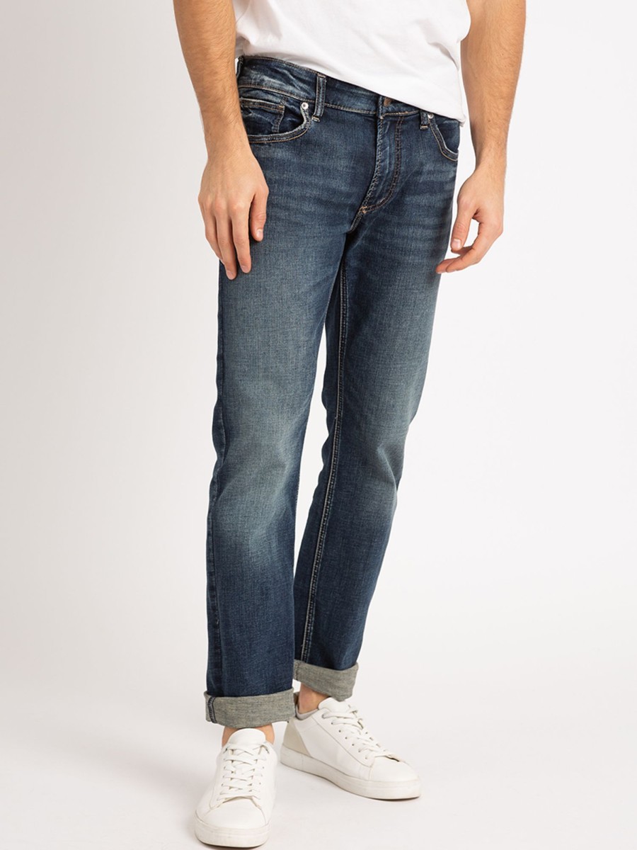 Men SILVER Straight Jeans | Allan Straight Leg Jean