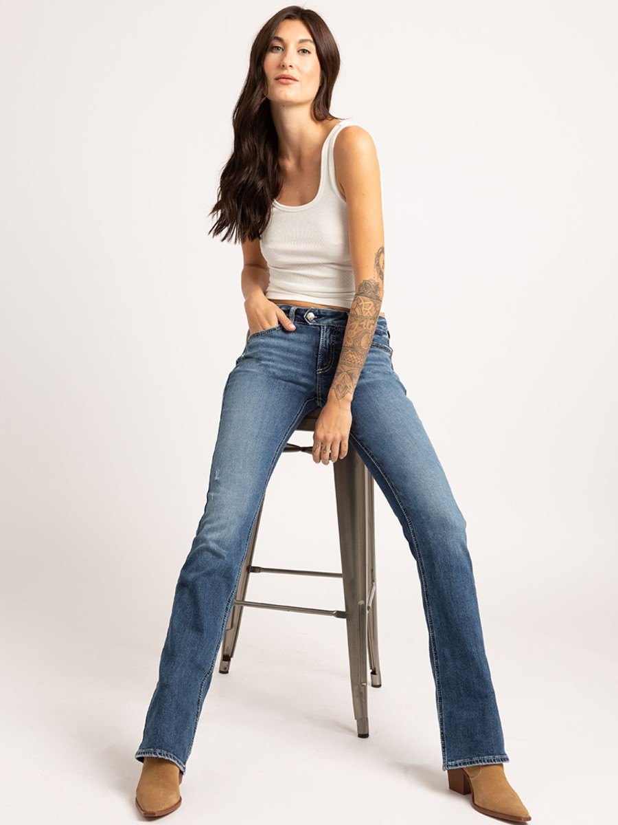 Women SILVER Bootcut Jeans | Tuesday Slim Bootcut