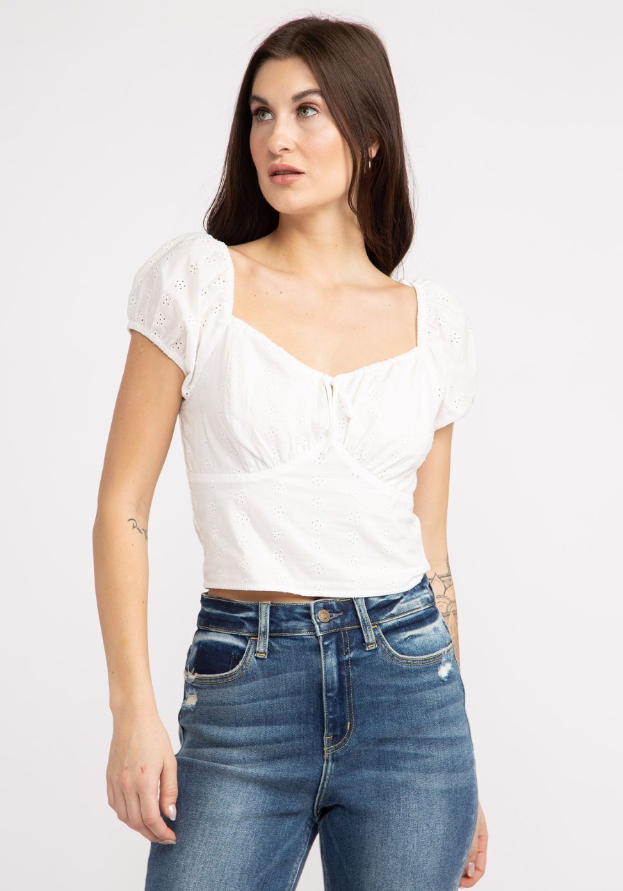 Women KISMET Shirts & Blouses | Viola Eyelet Corset Top