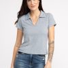 Women LYLY KAYY T-Shirts & Tanks | Franca Johnny Collar T-Shirt