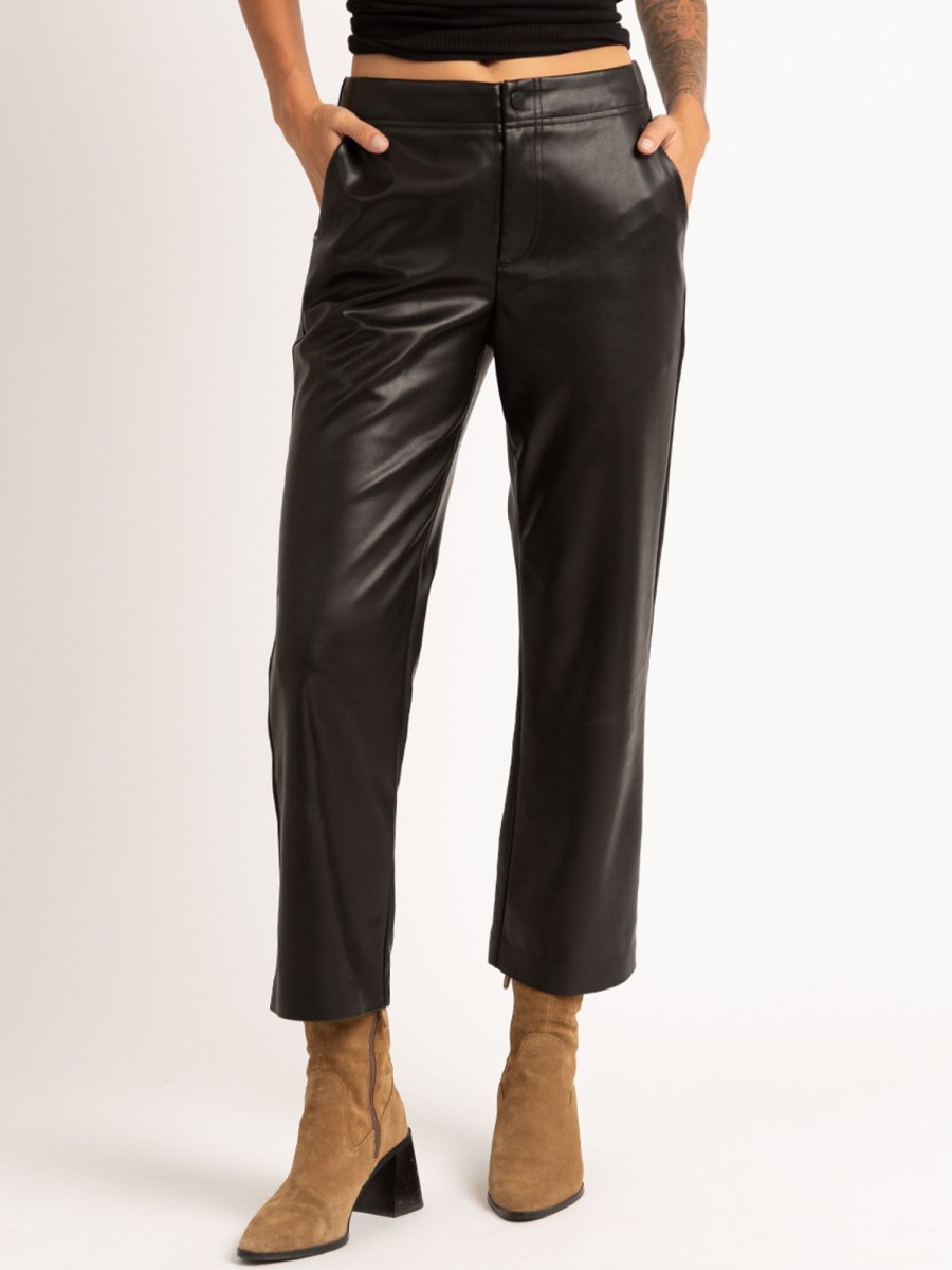 Women KISMET | Camina Faux Leather Cropped Trouser