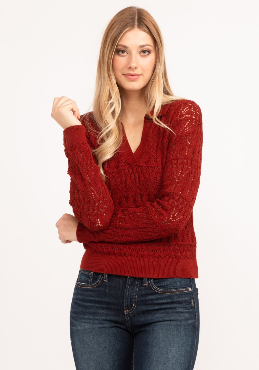 Women kismet Sweaters & Cardigans | Nandi Johnny Collar Popover