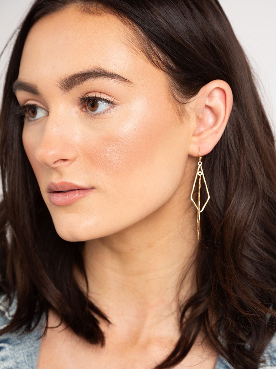 Women KISMET Jewellery | Geometric Dangle Earrings