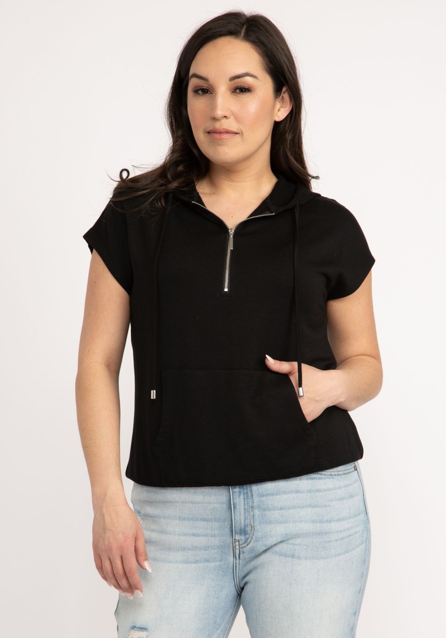 Women KISMET Hoodies & Sweatshirts | Diana Short Sleeve 1/4 Zip Popover