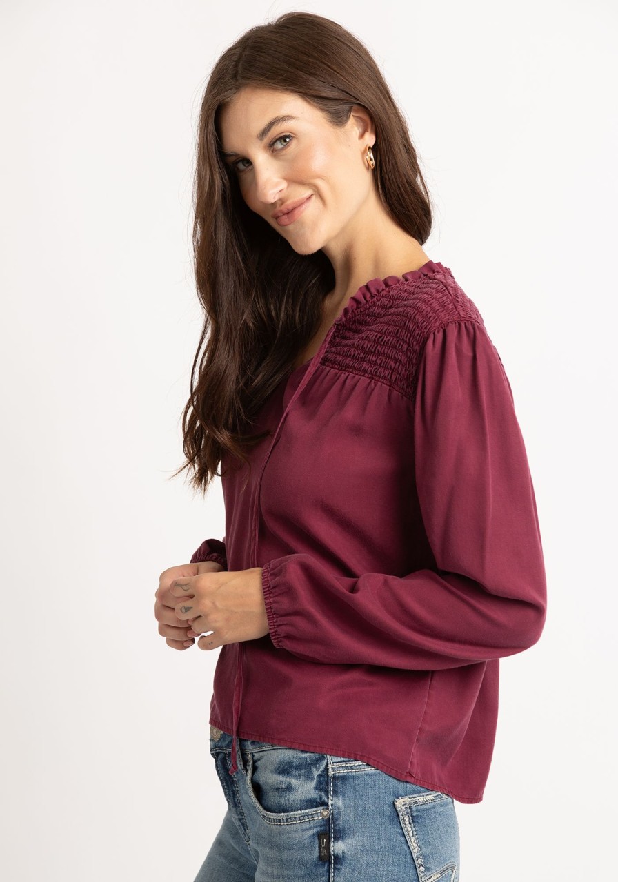 Women kismet Shirts & Blouses | Molly Long Sleeve Tencel Bouse