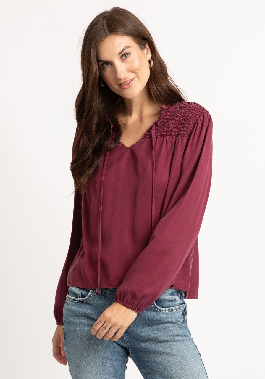 Women kismet Shirts & Blouses | Molly Long Sleeve Tencel Bouse