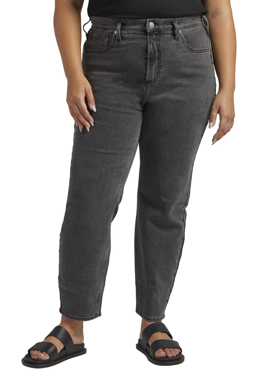 Women SILVER Straight Jeans | Highly Desirable High Rise Slim Straight Jeans