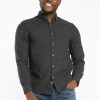 Men REPORT COLLECTION Shirts | Solid Melange Flannel Shirt