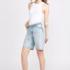 Women BOOTLEGGER | High Rise Bermuda Shorts With Belt