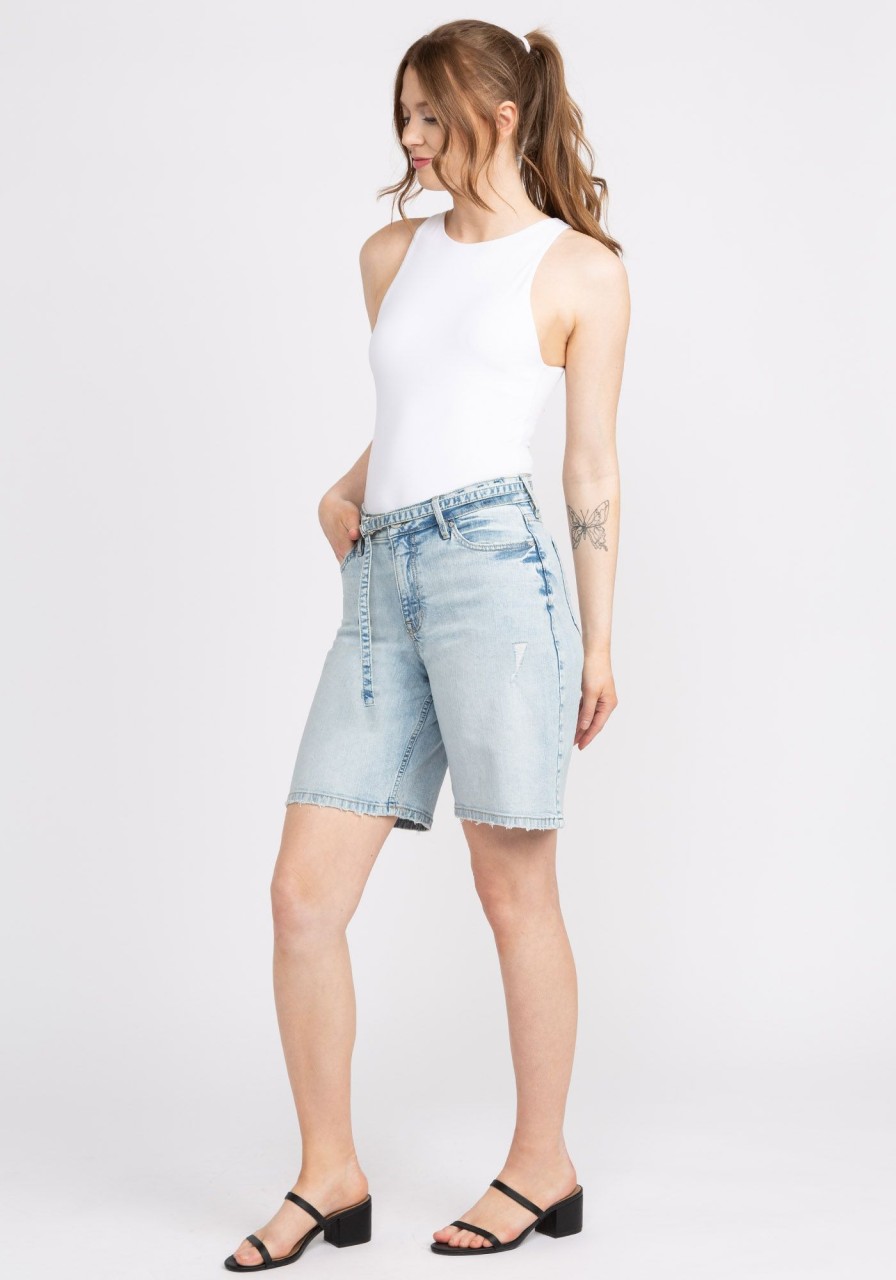 Women BOOTLEGGER | High Rise Bermuda Shorts With Belt