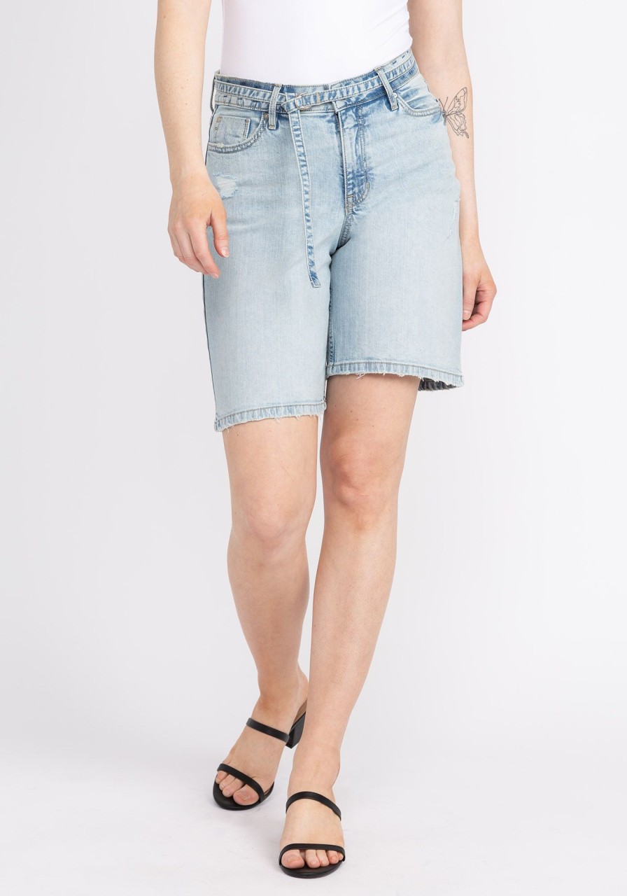 Women BOOTLEGGER | High Rise Bermuda Shorts With Belt