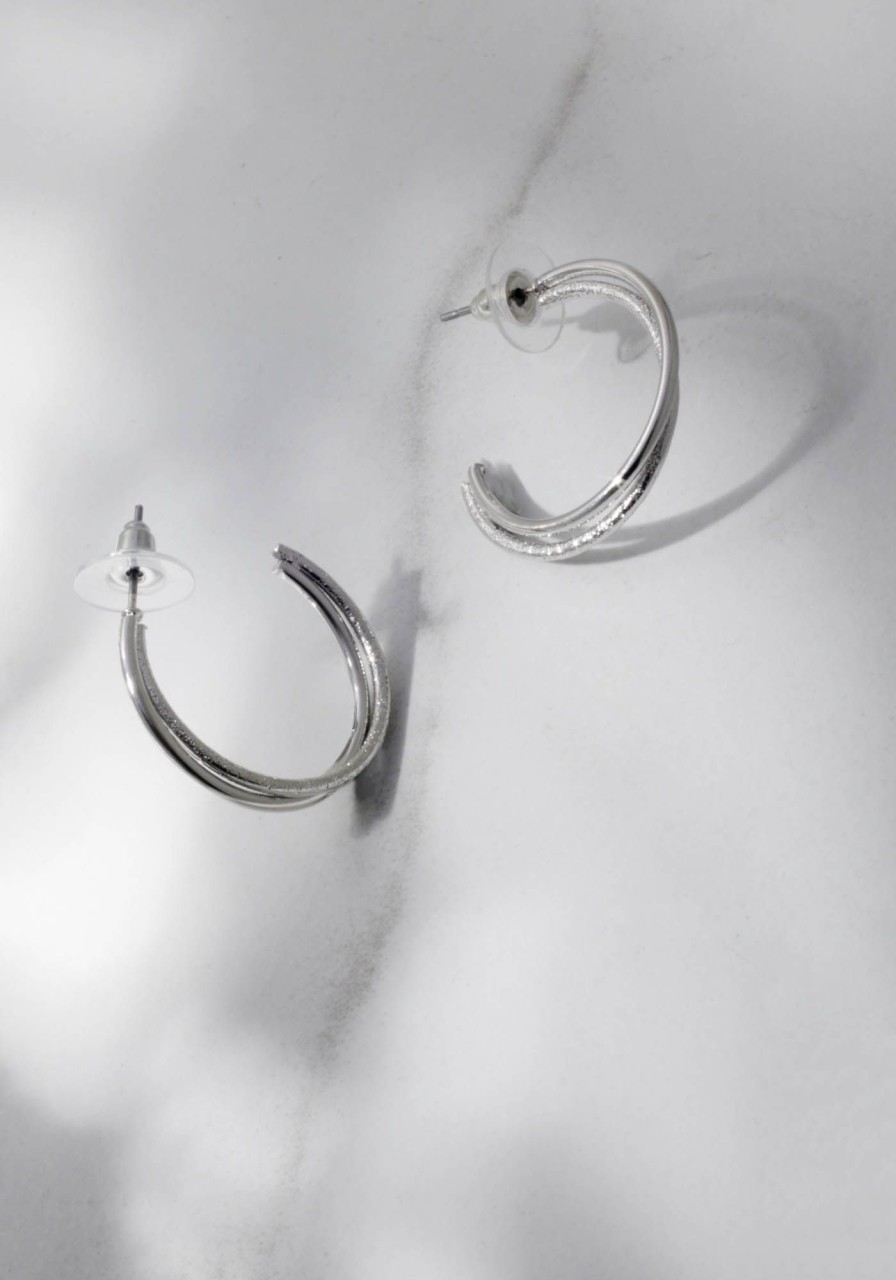 Women KISMET Jewellery | 3 Pack Silver Hoop Earrings