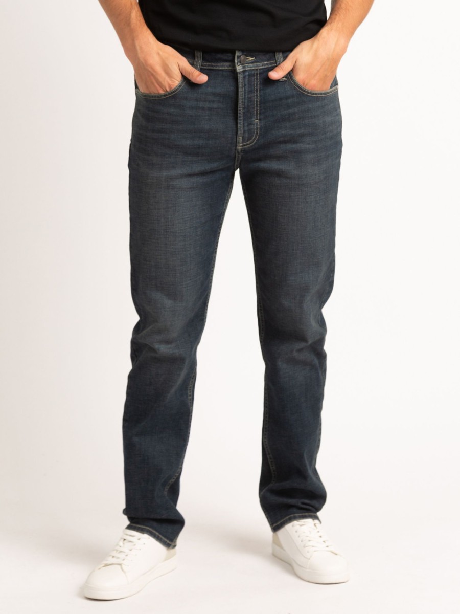 Men TRUE NORTH DENIM Slim Straight Jeans | Slim Straight Tech Jean