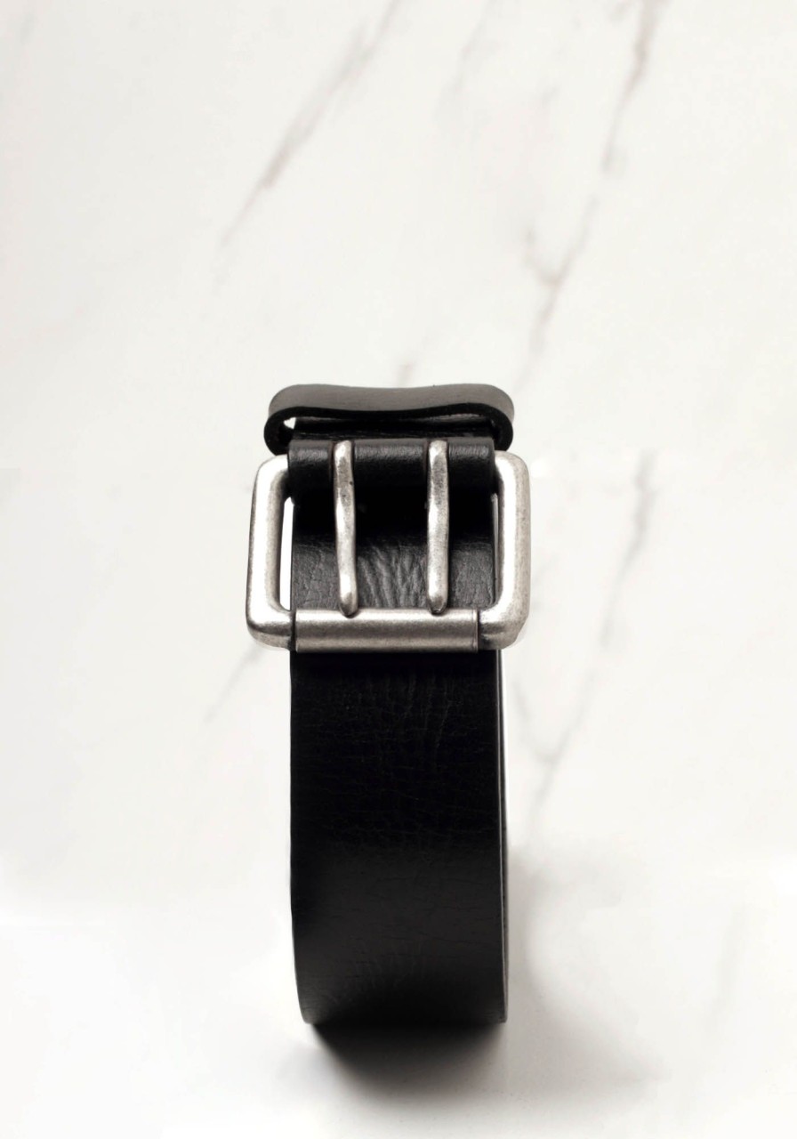 Men SILVER Belts | Silver Belt W Antique Nickel Buckle