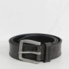 Men SILVER Belts | Men'S Vintage Finish Leather Belt