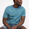 Men SILVER T-Shirts | Leaf All Over Print T-Shirt