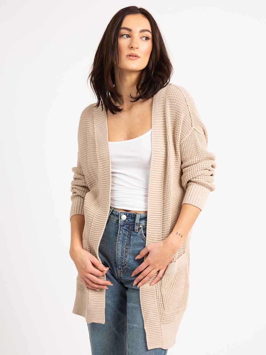 Women KISMET Sweaters & Cardigans | Forest Long Sleeve Open Cardigan