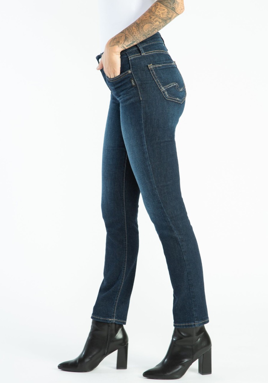 Women SILVER Straight Jeans | Suki Mid Rise Straight Jeans