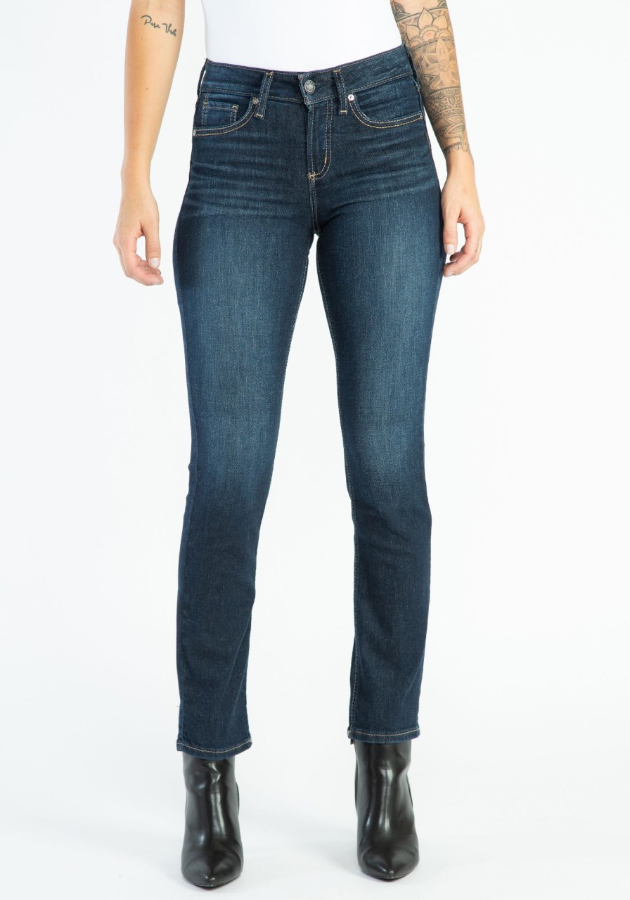 Women SILVER Straight Jeans | Suki Mid Rise Straight Jeans