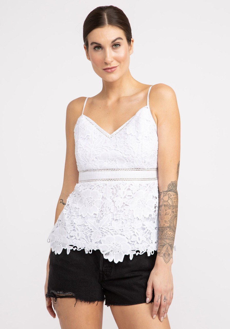 Women KISMET Shirts & Blouses | Jolene Crochet Lace Tank Top