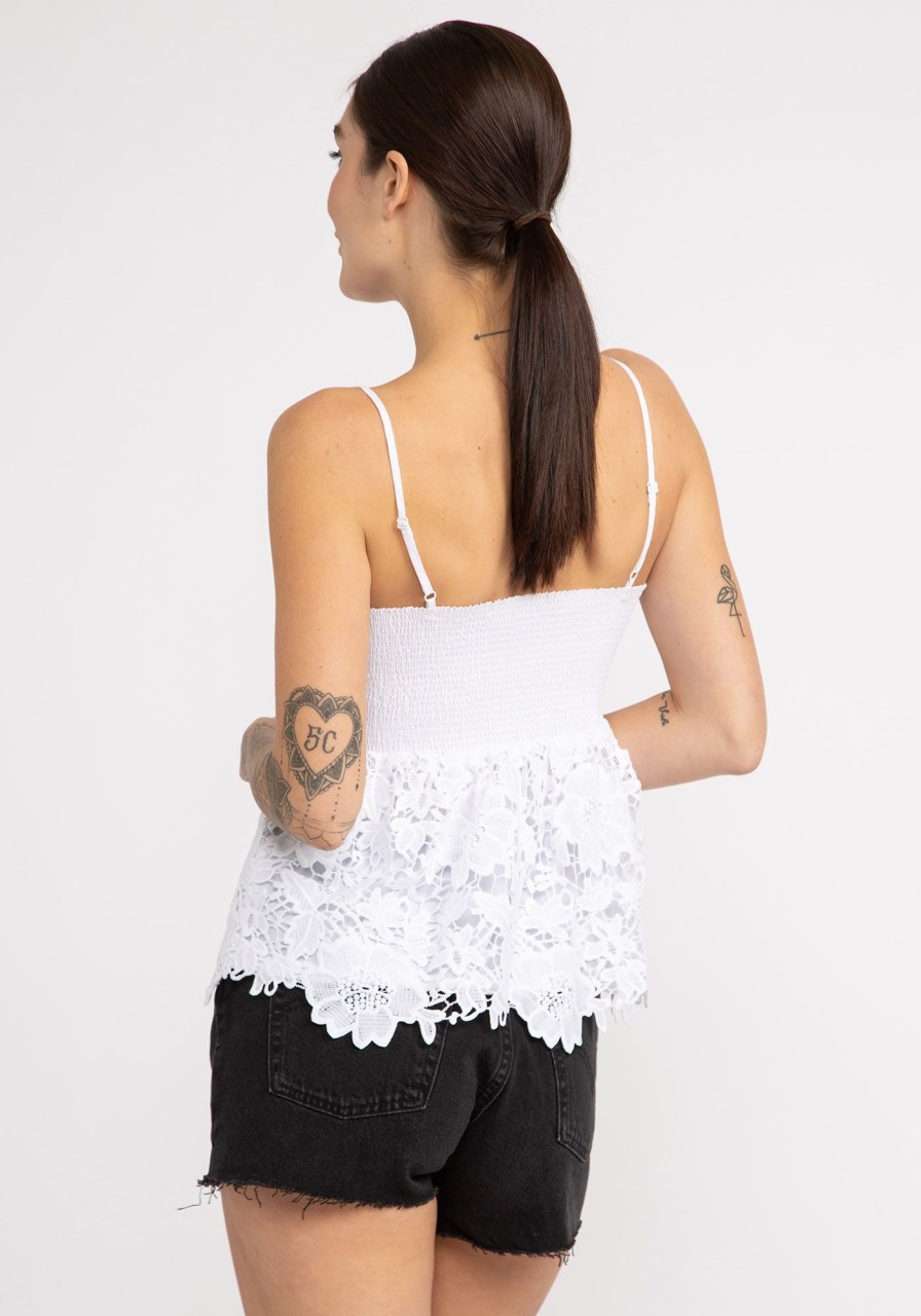 Women KISMET Shirts & Blouses | Jolene Crochet Lace Tank Top