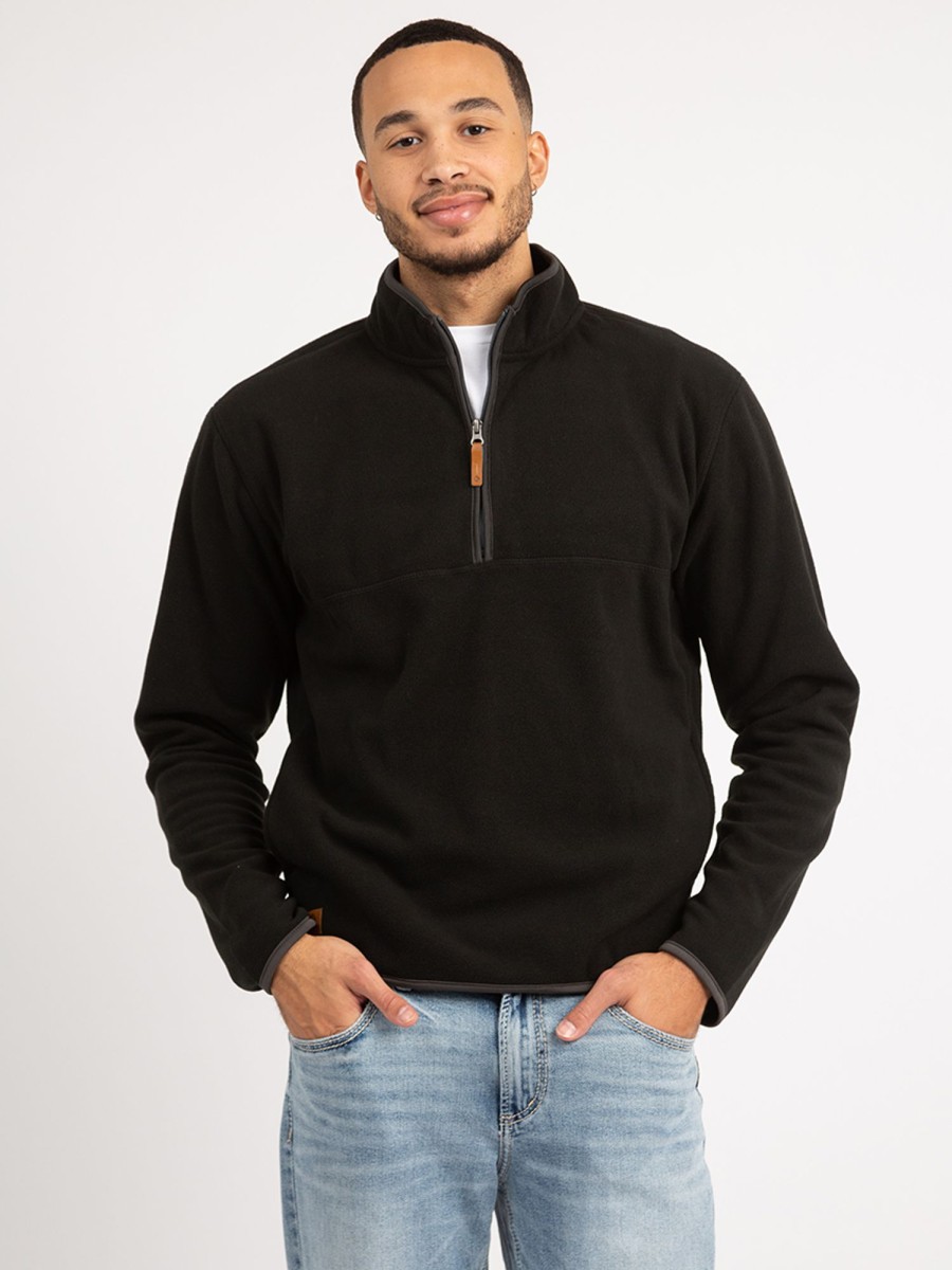 Men POINT ZERO Hoodies & Sweaters | Mock Zip Micro Polar Fleece