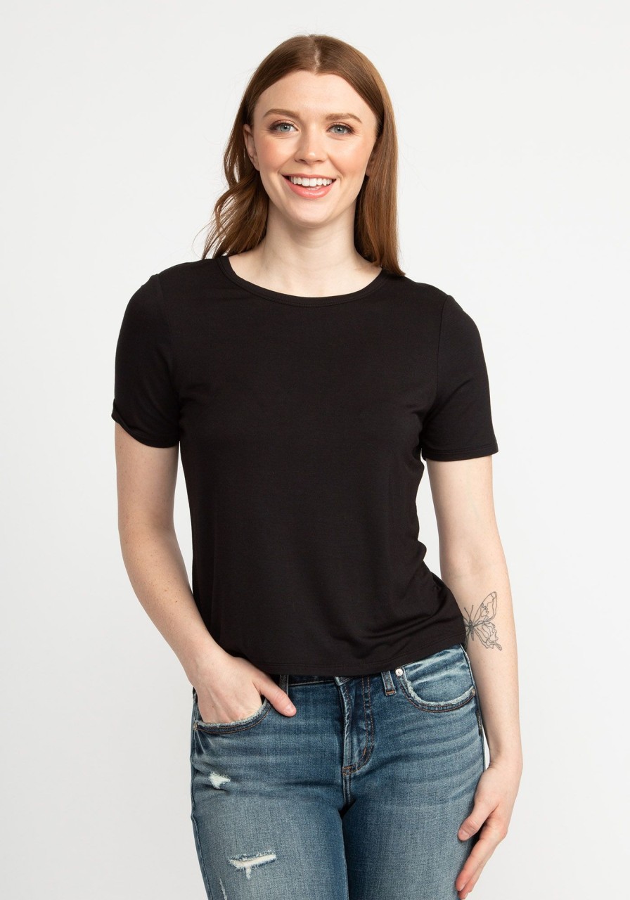 Women KISMET T-Shirts & Tanks | Sereena Core Crew Neck Short Sleeve Tee