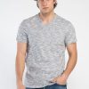 Men DISTILLERY T-Shirts | Owen Iject Dye V-Neck T-Shirt