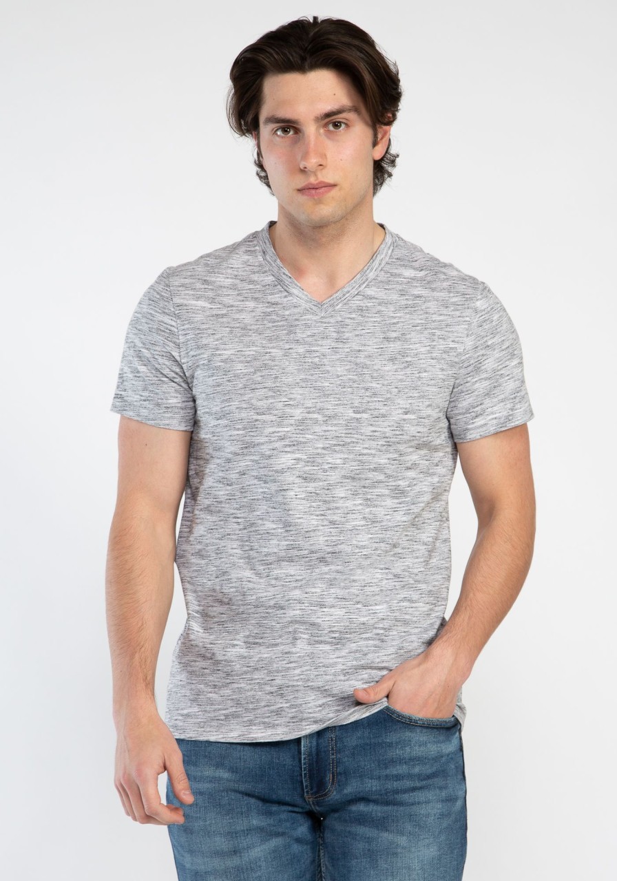 Men DISTILLERY T-Shirts | Owen Iject Dye V-Neck T-Shirt