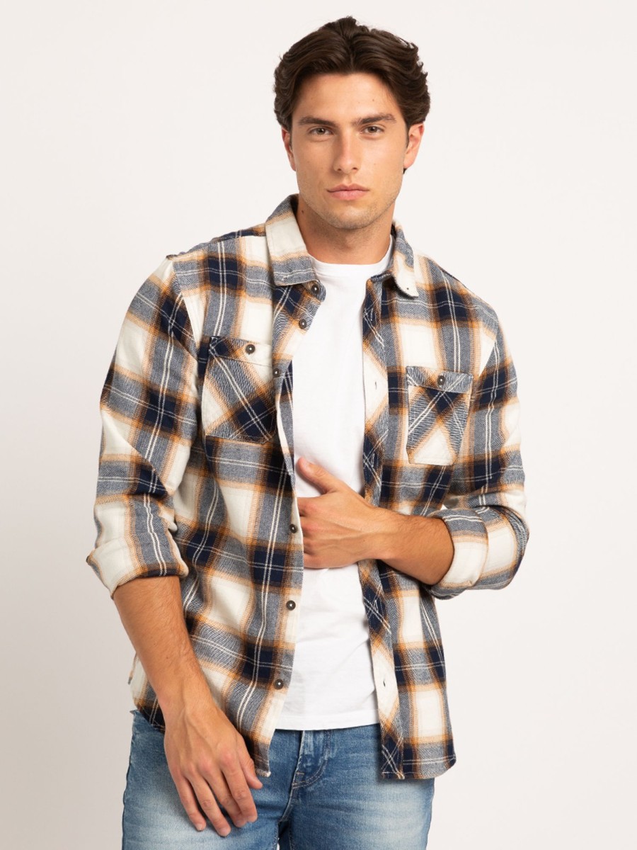 Men distillery Shirts | Warren Flannel Button-Up Shirt