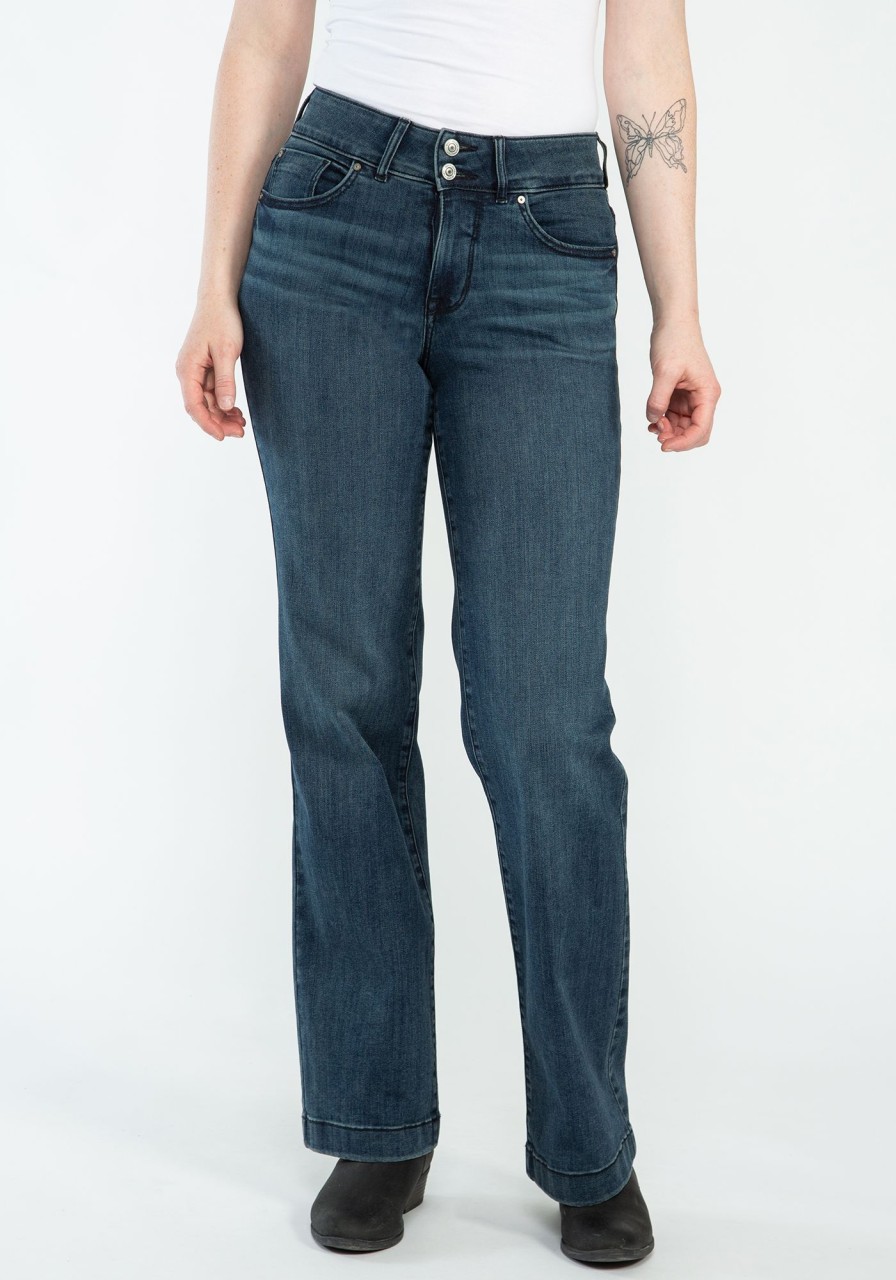 Women BOOTLEGGER Straight Jeans | Flawless High Rise Trouser Jean